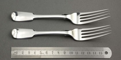 Cape Silver Dessert Forks (Pair) - William Moore